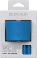 Stanley Quencher Boot and Straw Cover Cap - Anti-Slip Silicone Protector for 20 & 30 oz Tumblers | Azure