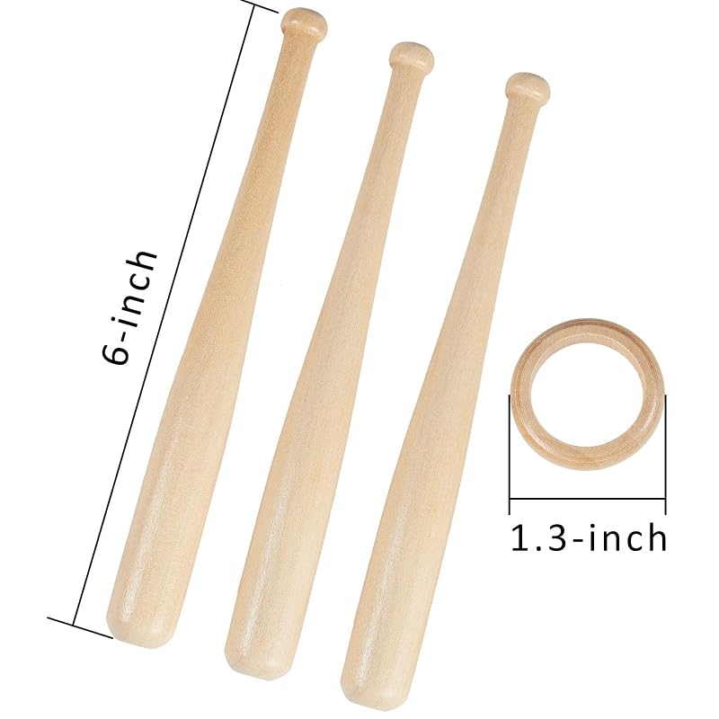 Maitys Baseball Stand Holder - Wood Table Display (Variation 4) - 15x1.5 cm
