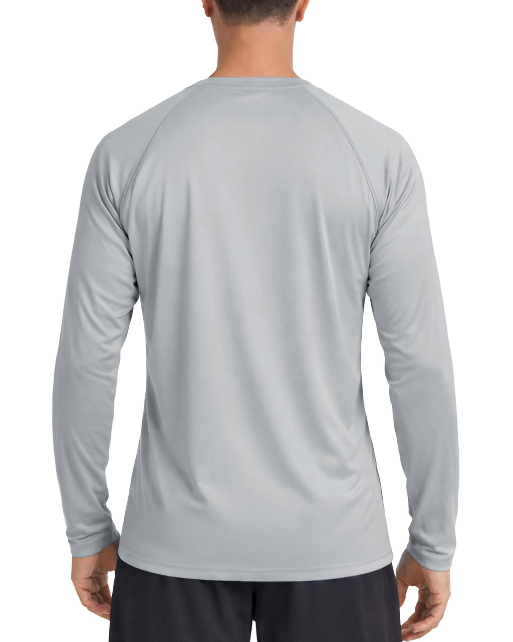 Boladeci Rash Guard for Men SPF Shirts Long Sleeve Lightweight UPF 50+ Sun Protection Swim Workout Shirts Quick Dry UV Surf Water Fishing Tee T-Shirts Gray