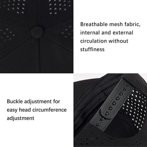 HH HOFNEN Quick Dry Baseball Cap - Mesh Snapback Hat for Sun & Rain Protection | Unisex Golf Cap