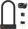 Sportneer Bike Lock - Heavy Duty 16mm Anti-Theft U Lock with 3 Keys & Sturdy Mounting Bracket | 8.7''x5.9''