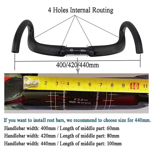 Carbon fiber handlebars road bike flat handlebar drop Aero Handlebars for Road Bike Handlebars rxl sl Carbon Fiber Drop Bar 42mm handlebar 31.8 Red UD Glossy 420mm bicycle carbon handle bar