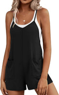 Ekouaer Summer Casual Rompers for Women - Sleeveless Boho Jumpsuit with Pockets | Stylish Shorts Design