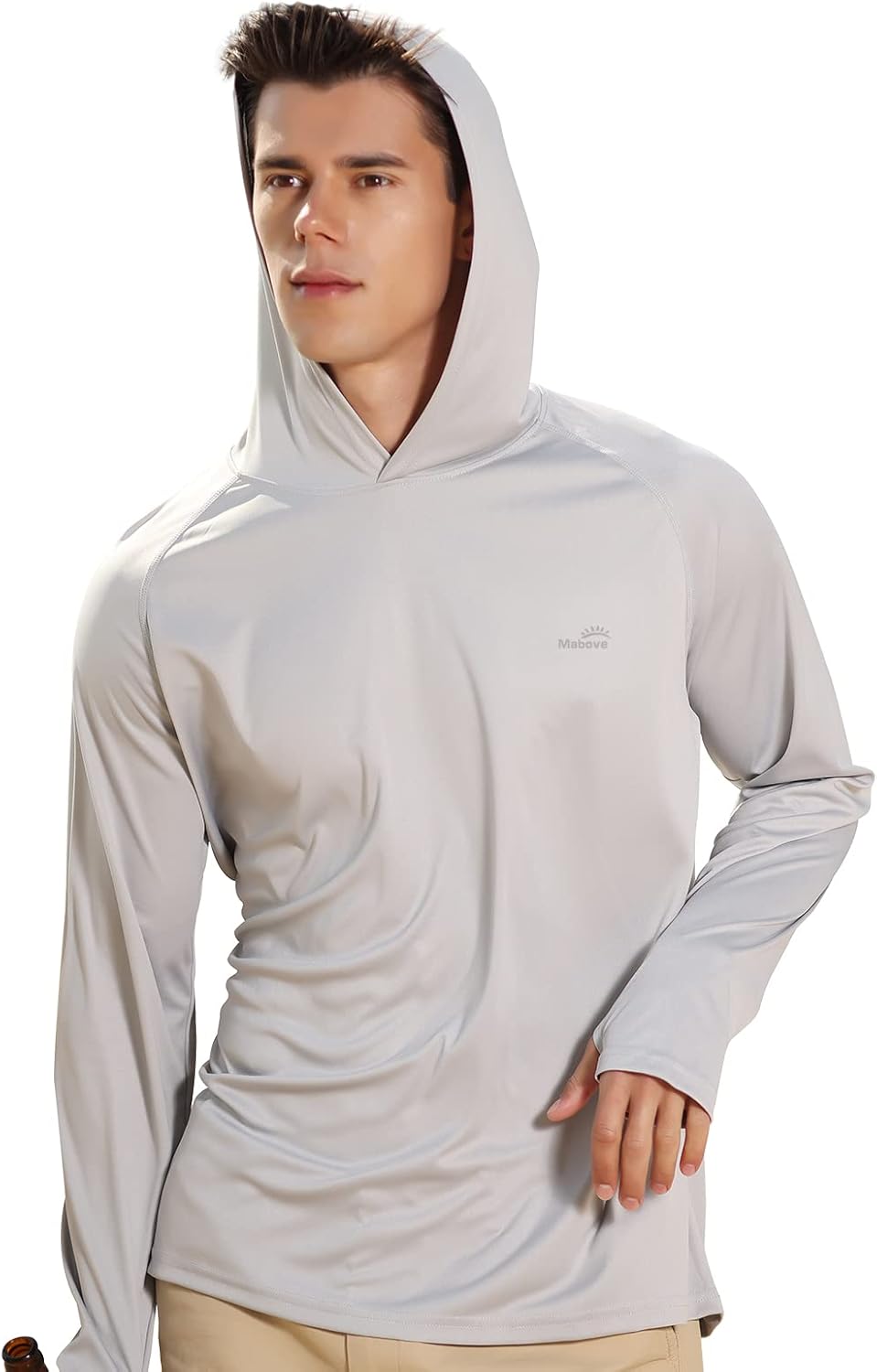 Skiennix Men's UPF 50+ Long Sleeve Sun Shirt - UV Protection Hoodie for Hiking & Fishing