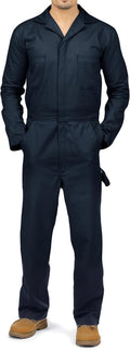 NY Threads Men's Twill Coverall - Relaxed Fit Long Sleeve Utility Workwear for Comfort & Durability