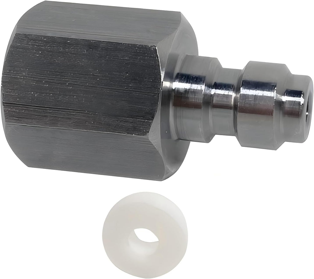 Universal 8mm Quick-Disconnect Plug Adapter, Stainless Steel 1/8" BSPP Female Thread, PCP Paintball Charging Fittings with Sealing O-Ring