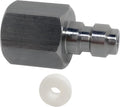 Universal 8mm Quick-Disconnect Plug Adapter, Stainless Steel 1/8" BSPP Female Thread, PCP Paintball Charging Fittings with Sealing O-Ring