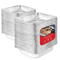 100 Pack Aluminum Foil Baking Pans 9x13 Half Size Deep Steam Table Pans