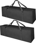 COOLBEBE 52" Sports Duffle Bag - 160L Extra Large Water-Resistant Travel Duffel with Lockable Zippers | Black 2-Pack