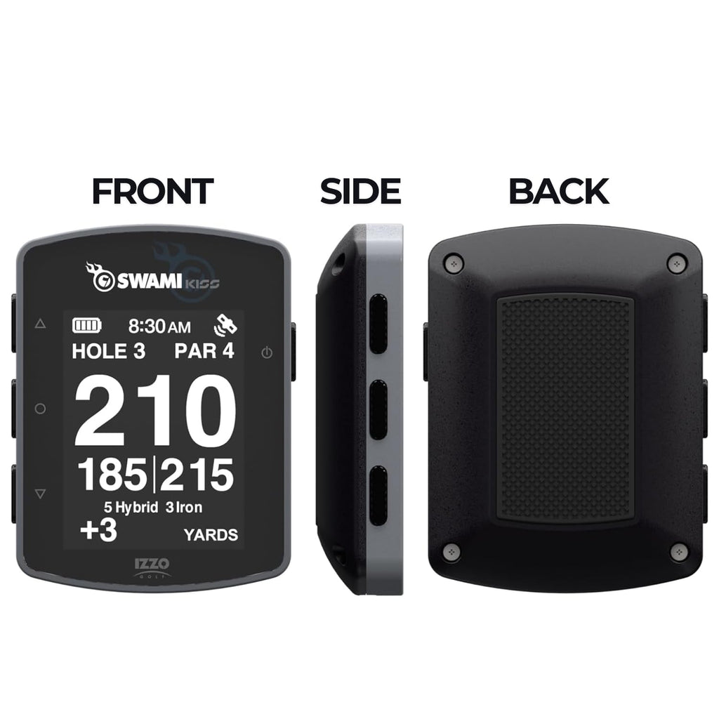 Swami KISS 2.0 Handheld Golf GPS Ragnefinder with Integrated Magnets - Grey