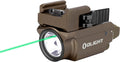 OLIGHT Baldr Mini Tactical Flashlight - 600 Lumens Green Beam & White LED | Compact Rechargeable, Desert Tan