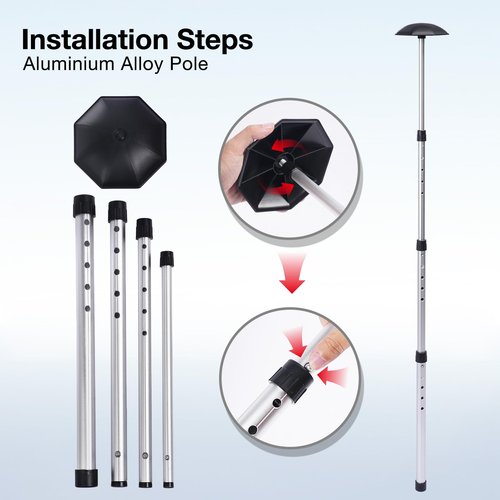 Gofly Golf Travel Bag Support Pole, Adjustable Aluminum Alloy Golf Stiff Arm Club Protector Stick, Telescopic Golf Travel Bag Support Rod Accessories for Airline Travel, Prevent Club Damage and Impact