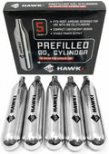 Hawki CO2 12 gram Cartridges for Air Guns/Airsoft Pistols/Paintball Gun (5 Pack)