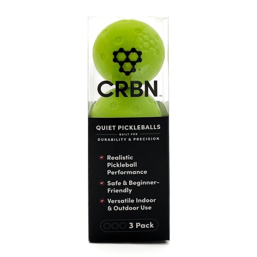 CRBN Pickleball - Quiet Pickleballs – Foam Practice Balls for Silent Play | Realistic Bounce & Feel | Noise-Reducing for HOA, Parks, Indoor & Outdoor Use | Safe for Kids & Wall Drills