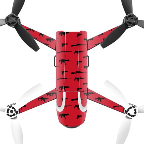 MightySkins Skin Compatible with Parrot Bebop 2 - Guns | Protective, Durable, and Unique Vinyl Decal wrap Cover | Easy to Apply, Remove, and Change Styles | Made in The USA
