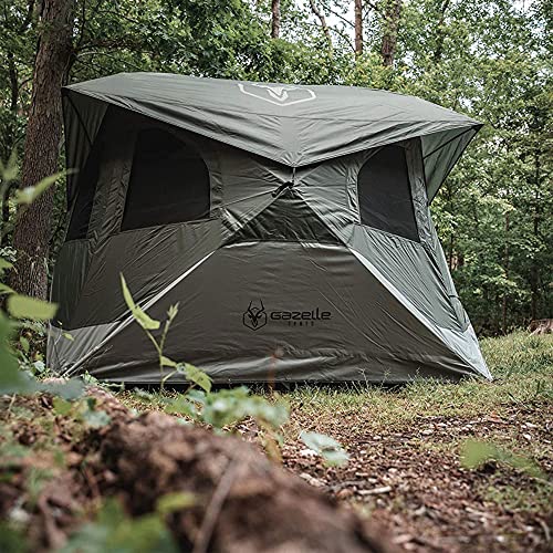 4-Person Pop-Up Camping Tent with Waterproof UV-Resistant Mesh Hub Setup