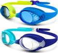 OutdoorMaster Kids Swim Goggles - Quick Adjustable Strap | 2 Pack for Comfortable Swimming