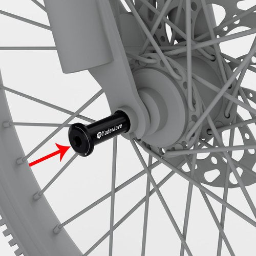 YaderJove Thread Pitch 1.0mm Bicycle Hub Thru Axle Adapter Boost Forks Quick Release (12mm x 174mm Length)