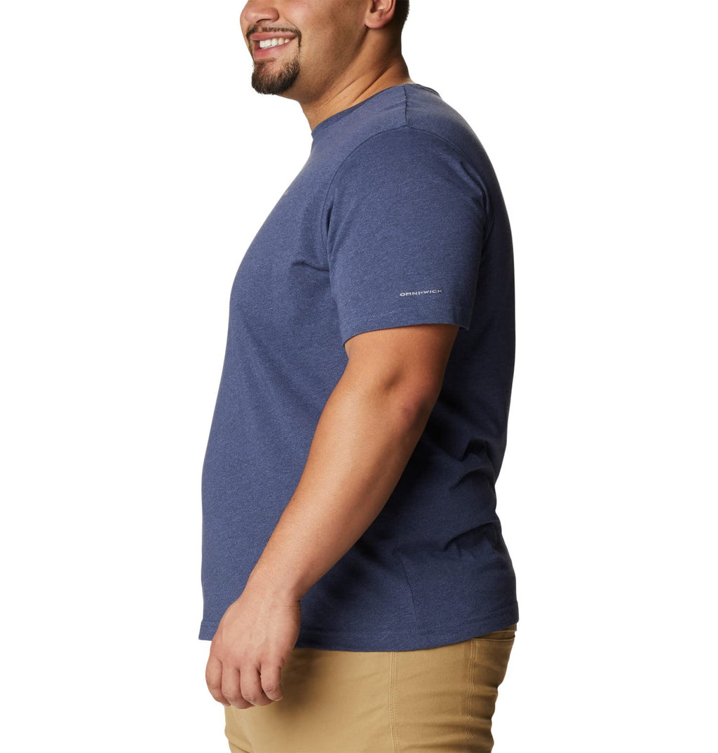 Columbia Mens Thistletown Hills Short Sleeve T-Shirt, Dark Mountain Heather, Small