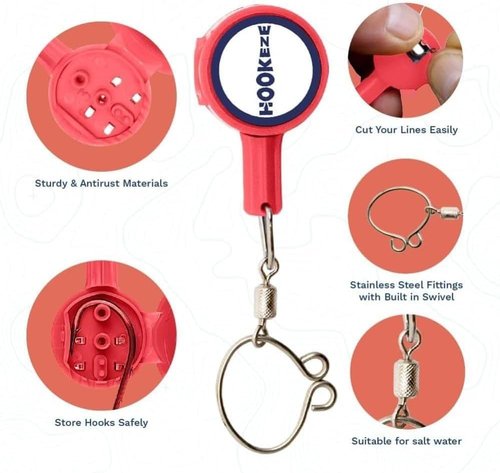 HOOK-EZE Nail Fishing Knot Tying Tool - Quick & Easy Fly Fishing Accessory | 4-Piece Set for Men