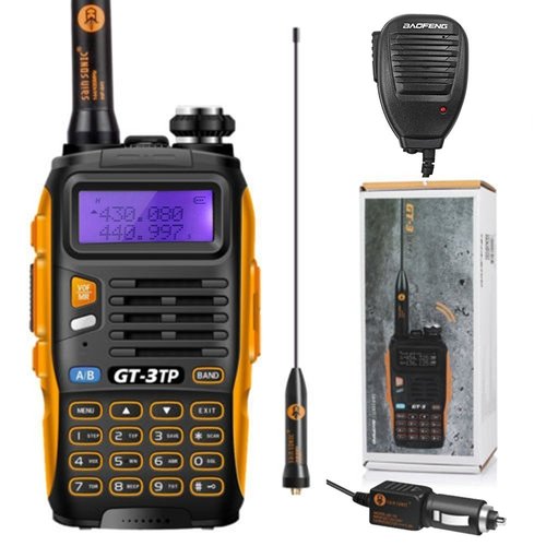 BaoFeng Pofung GT-3TP Mark-III+Speaker Tri-Power 8/4/1W Two-Way Radio with Speaker Mic Included