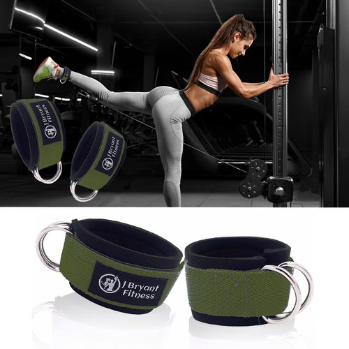 J Bryant Barbell Pad Set with 2 Ankle Straps for Cable Machines, Hip Resistance Band, Weight Lifting Straps, Thick Cushion Hip-Thrusts Pad with Carry Bag for Squats Bench Press Workout