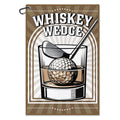 DYJYBMY Whiskey Wedge Brown Printed Golf Towel with Clip, Retro Golf Towel for Men, Anniversary Golfing Gifts for Husband, Retirement Thank You Gifts for Golfing Lover Family Dad Grandfather Uncle