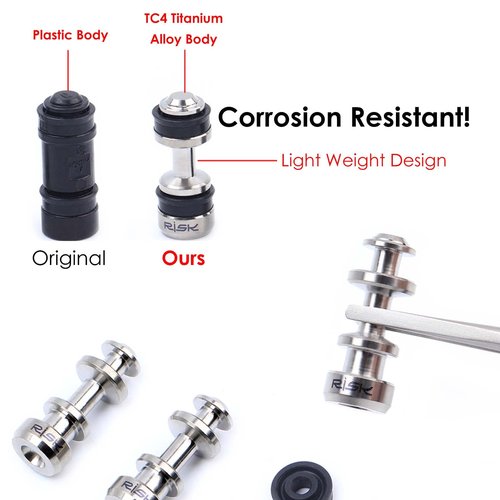 JFOYH Titanium Bicycle Brake Lever Piston for Shimano XT M785/M8000 SLX M7000 Hydraulic Disc Brake System Repair Parts-2 Pistons with 4 Sealing Rings