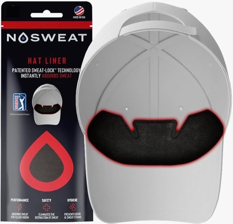 No Sweat Hat Liner - 12 Variation - PGA Tour Licensed Sweat Absorber for Hats