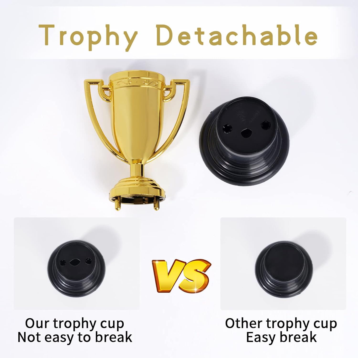 ZZYFGH Mini Gold Trophy Cups - 4 Inch Award Trophies for Sports, Parties & Competitions