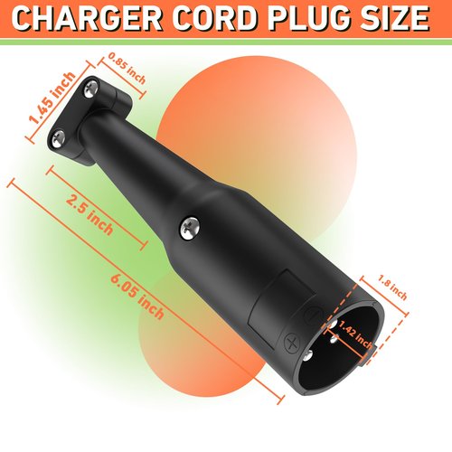 FIXHAWK Club Car 48V Charger Cord Plug, Golf Carts Powerwise Charger Handle Plug, for DS &Precedent 1995-up Model, Replace OEM# 101828901/1018289-01