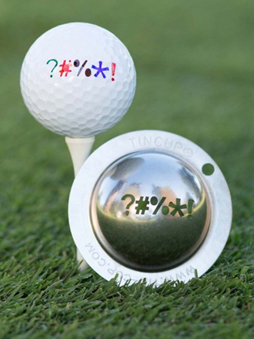 Tin Cup Golf Ball Custom Marker Alignment Tool (Out of Bounds)
