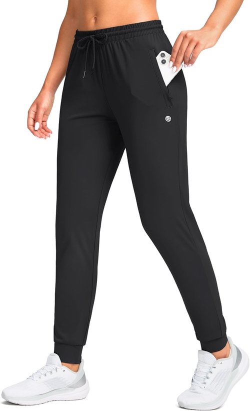 G Gradual Women's Joggers - Tapered Sweatpants with Zipper Pockets for Running & Lounge | Comfortable Fit