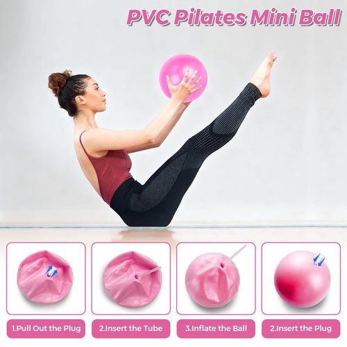 Leopacat 13 Pcs Pilates Kit for Women - Home Pilates Equipment Set with Magic Circle Resistance Bands Yoga Ball for Beginners Full Body Toning Thighs Arms Hip Workout