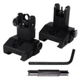 Ozark Armament Flip Up Battle Sights and Front Sight Adjustment Tool Bundle - Heavy Duty Battle Sights with All Metal Construction