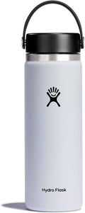 Hydro Flask Water Bottle - Insulated Stainless Steel - Wide Mouth, Leakproof, 20 Oz Capacity