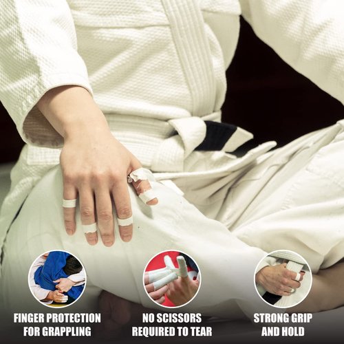 Fuji- Jiu-Jitsu and Judo Finger Tape with Case (6 Rolls) White