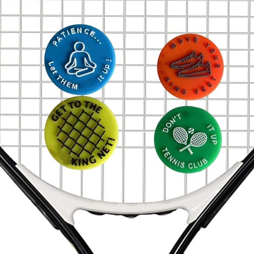 4 Pcs Spicy/Aggressive Reminder to Keep You On Your Tennis Game- Tennis Vibration Dampener,Racket Dampener to Reduce Vibration,Relieve Symptoms of Injury,The Best Tennis Gift for Every Player and Team
