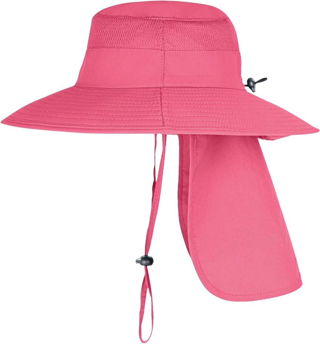 Skiennix Sun Hat | UPF 50+ Breathable Wide Brim Fishing Hat with Neck Flap for Summer UV Protection