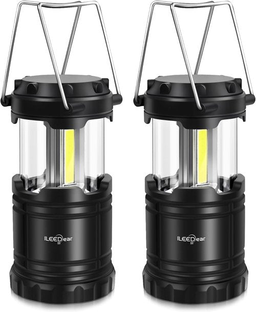 LED Camping Lantern - Battery Operated with Adjustable Brightness | 2-Pack for Emergencies & Outdoor Use