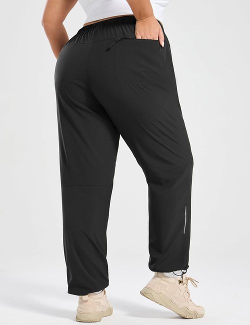Baleaf Plus Size Cargo Pants for Women - Water Resistant Hiking Joggers with Zipper Pockets | UPF 50+