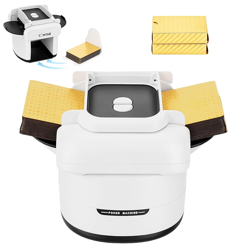 Automatic Card Shuffler Machine, 4-Deck, Rechargeable Anti-Jam
