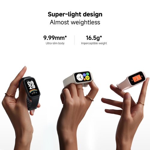 XIAOMI Smart Band 9 Active Global Version, 1.47'' 60Hz Display, 18-Day Battery, 5ATM Waterproof Fitness Tracker with All-Day Health Monitor, 50 Sports Modes (Black)