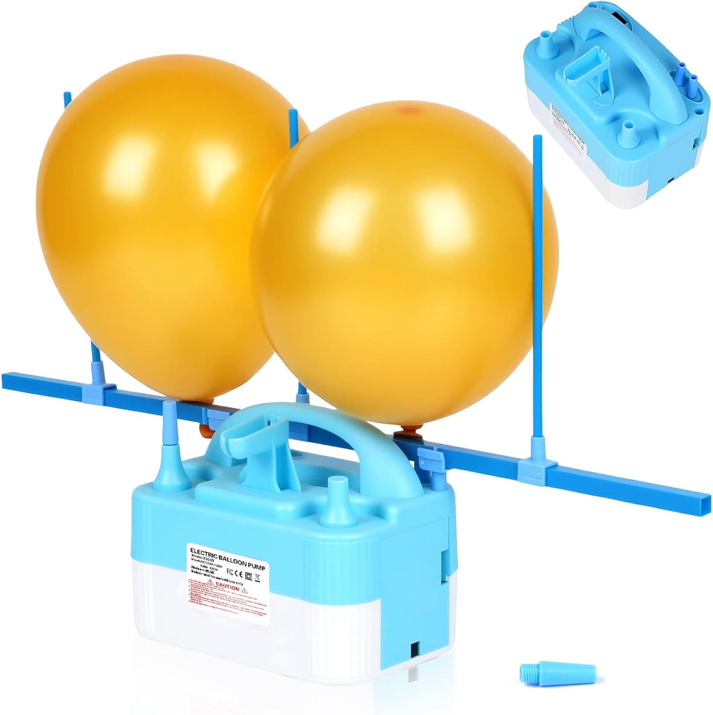 Skiennix Electric Balloon Pump - 110V 600W Portable Air Blower with Dual Nozzles & Tying Tool for Party Decor