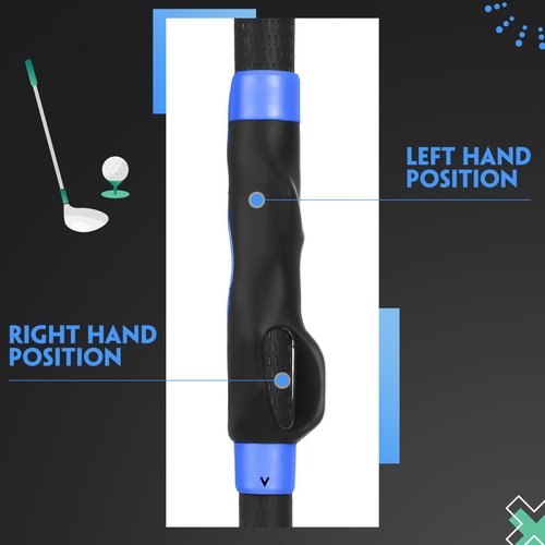 Seenelling 3 Pack Golf Grip Trainers, Golf Training Aid, Swing Trainer Club Grips Accessories for Right Handed Club Grip Equipment to Help Correct Hand Position (Blue)
