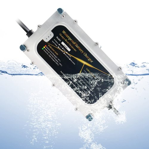 Abakoo 36V 12A Golf Cart Battery Charger with Crowsfoot Style Connector Crowfoot Plug, IP67 Waterproof