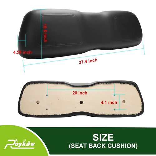 Roykaw Golf Cart Front Seat Back Cushion Assembly for Club Car DS 2000.5-up Gas & Electric Models