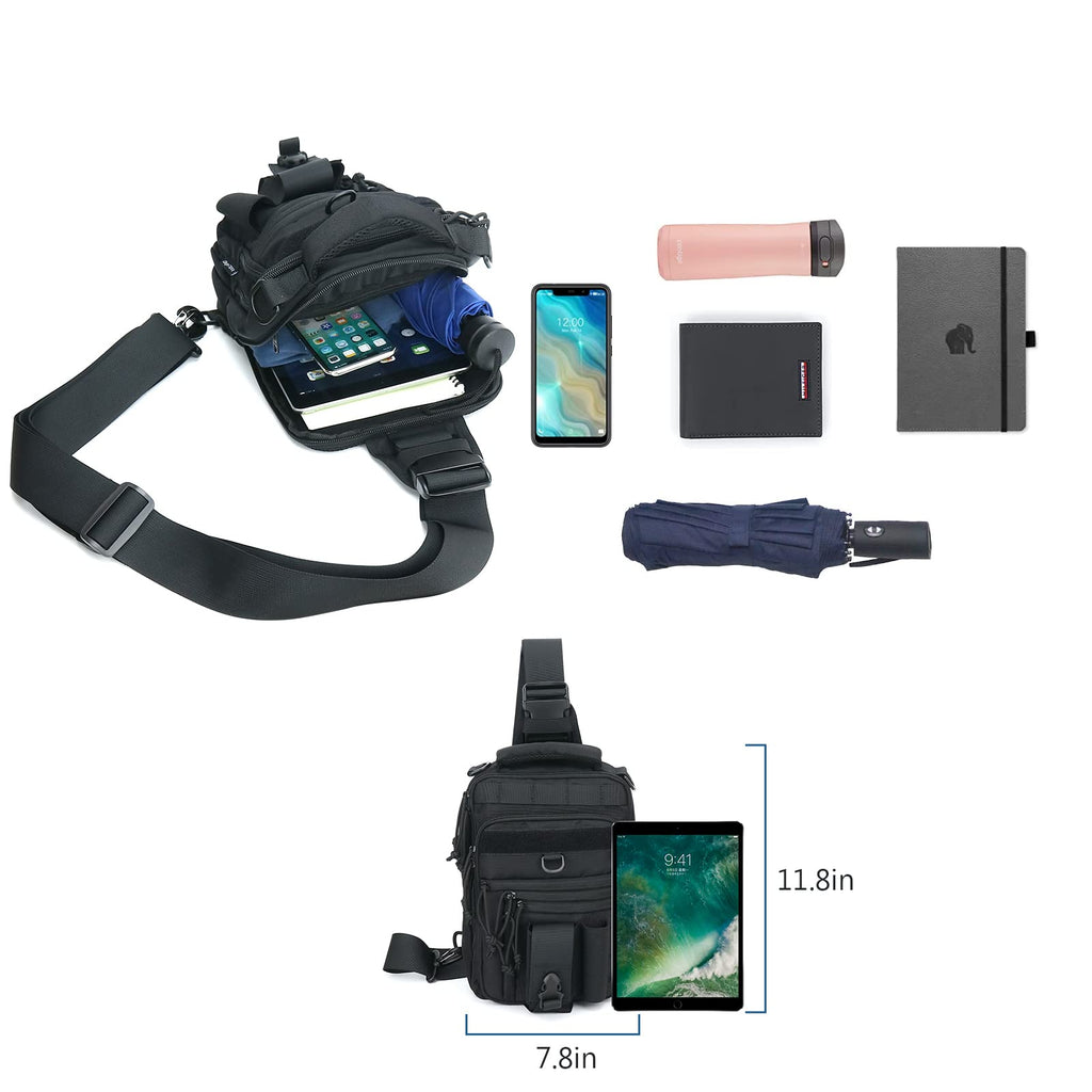 DegeTMVe Dual Pistol Holster Chest Bag Concealed Carry Sling Crossbody Tactical Gun Convertible Backpack Shooting Hunting