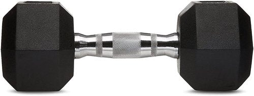 JKSPORTS Rubber Encased Hex Dumbbell Hand Weight (10 pounds,Rubber Encased Hex Dumbbell)