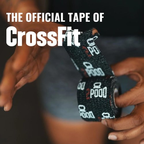 2POOD Weightlifting Tape 3-Pack - Premium Non-Slip Adhesive for CrossFit & Heavy Lifting | Flexible Black